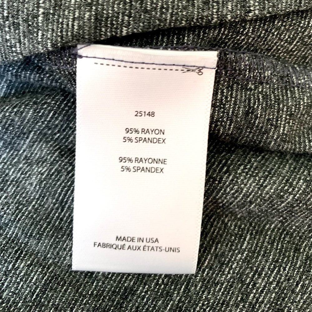 DOLAN T-SHIRT Marled Gray Skirt Asymmetrical Front Kick Pleat Set-In Waistband - Picture 8 of 10